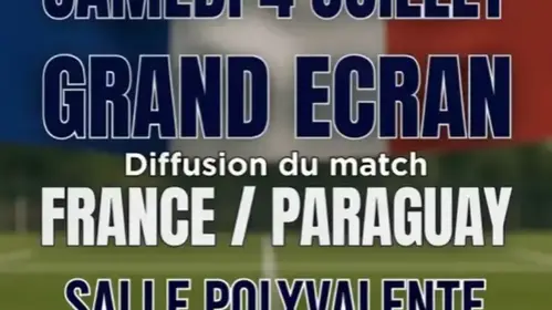 Diffusion du match France / Paraguay